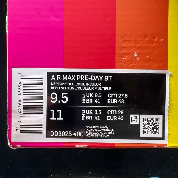 Nike Air Max Pre Day 'Be True' Neptune Blue Multicolor Men Size 9.5 [DD3025-400] - Picture 10 of 10